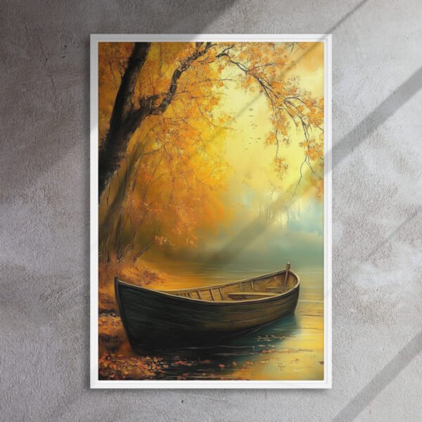 Golden Autumn Rowboat Art - Image 15