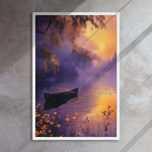 Twilight Blossom Rowboat Canvas - Image 15