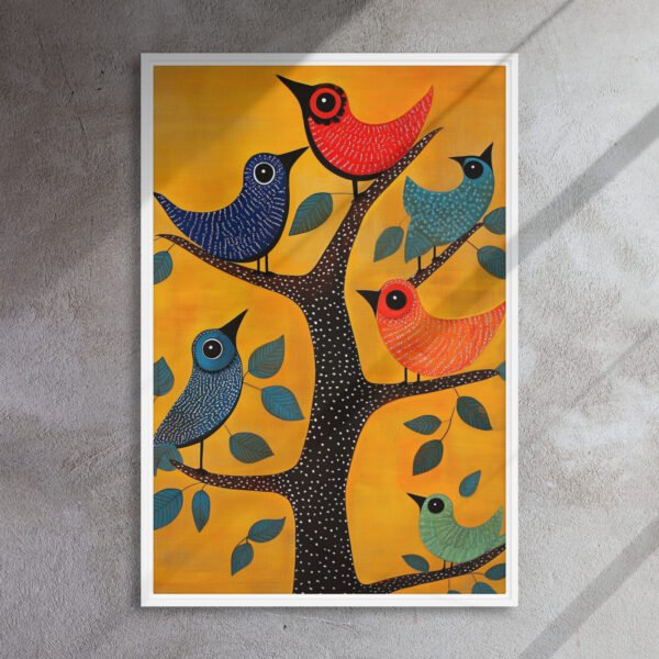Folk Birds Tree Art - Image 15